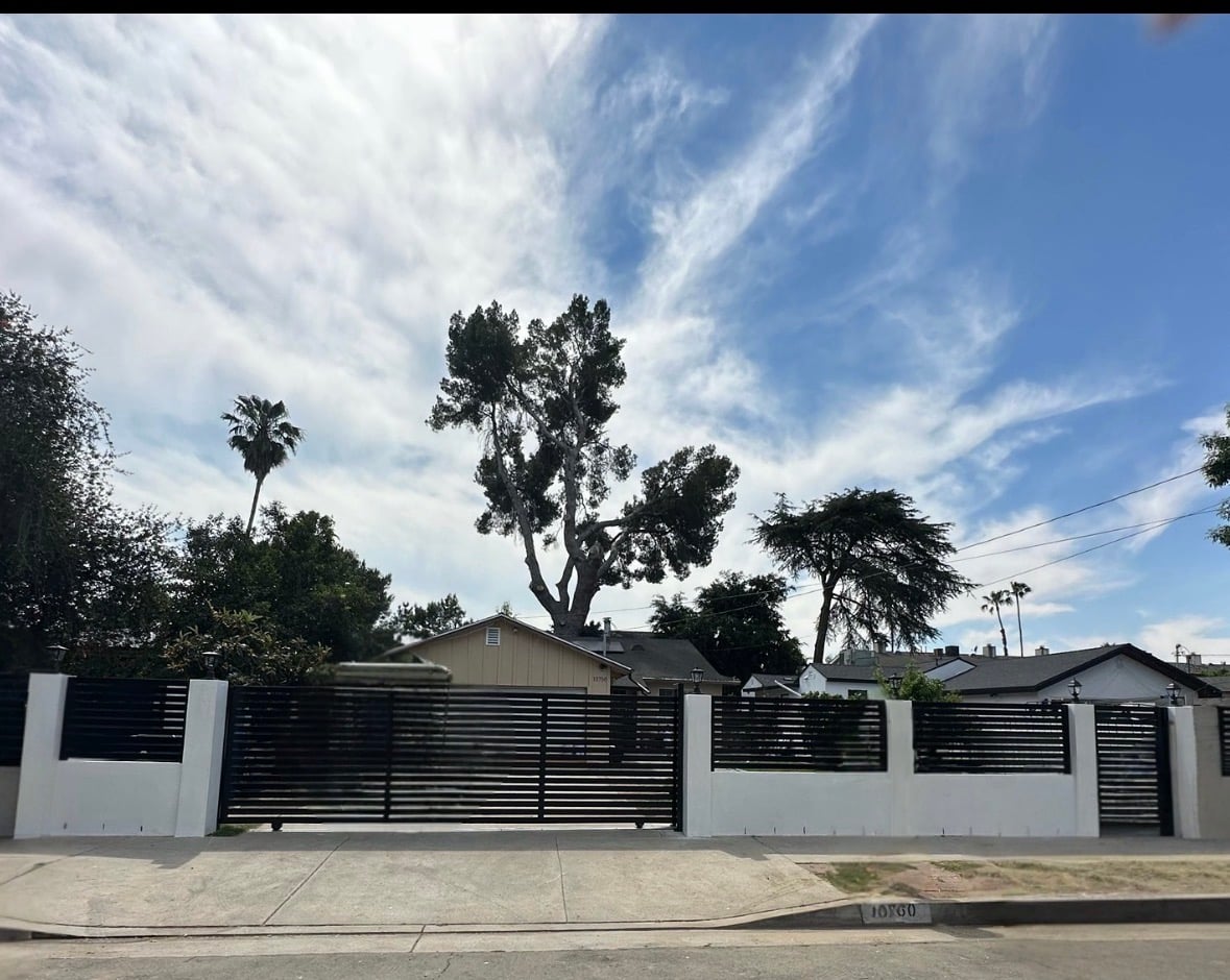 Bright Future Homes | Remodeling & Roofing in California and Texas Recent exterior fence and gate project - front gate view